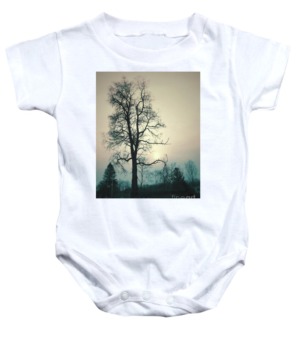 Fog Baby Onesie featuring the photograph Between Here and There by Leara Nicole Morris-Clark
