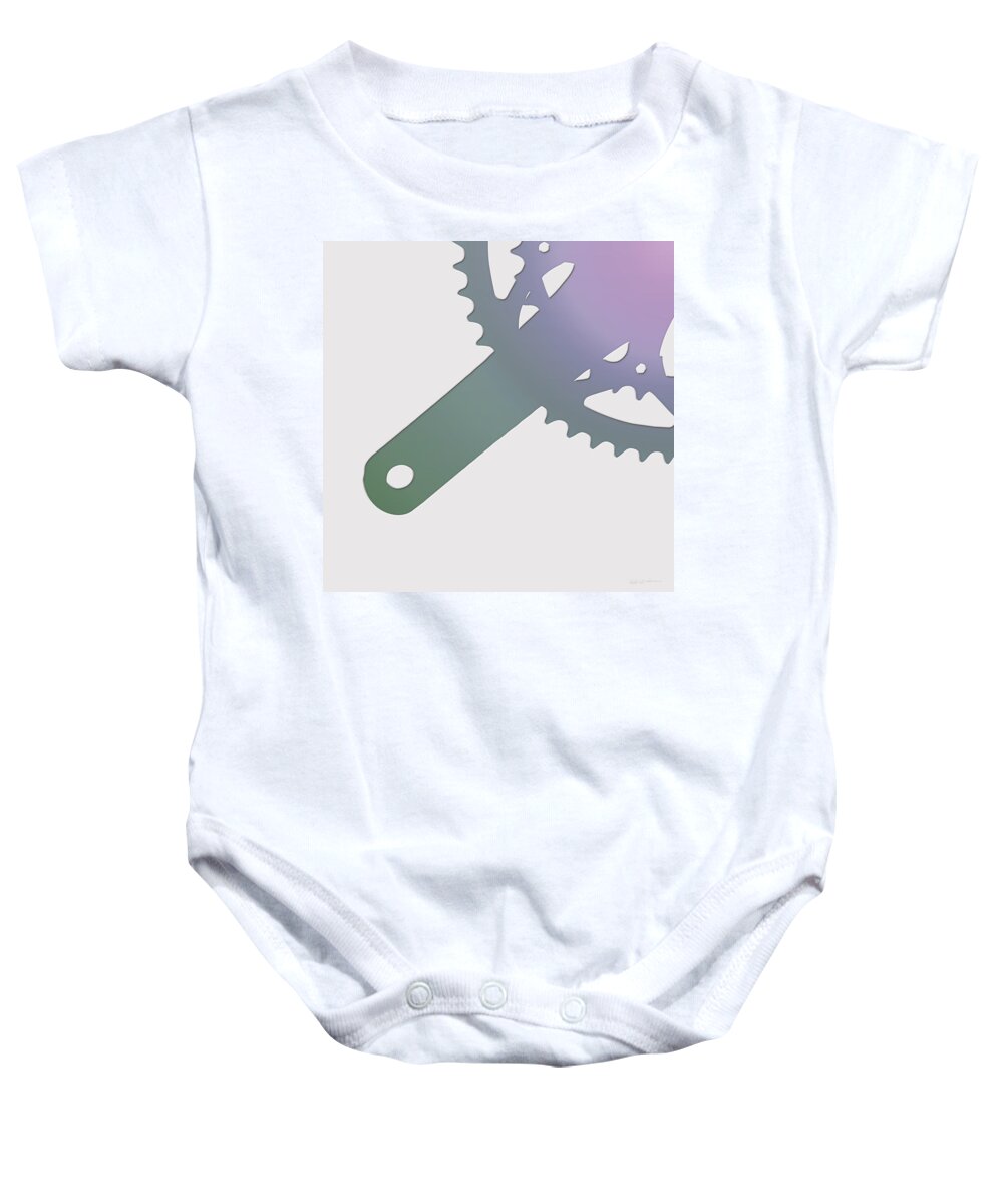two-wheel Drive Fine Art Collection By Serge Averbukh Baby Onesie featuring the photograph Bicycle Chain Ring - 3 of 4 by Serge Averbukh