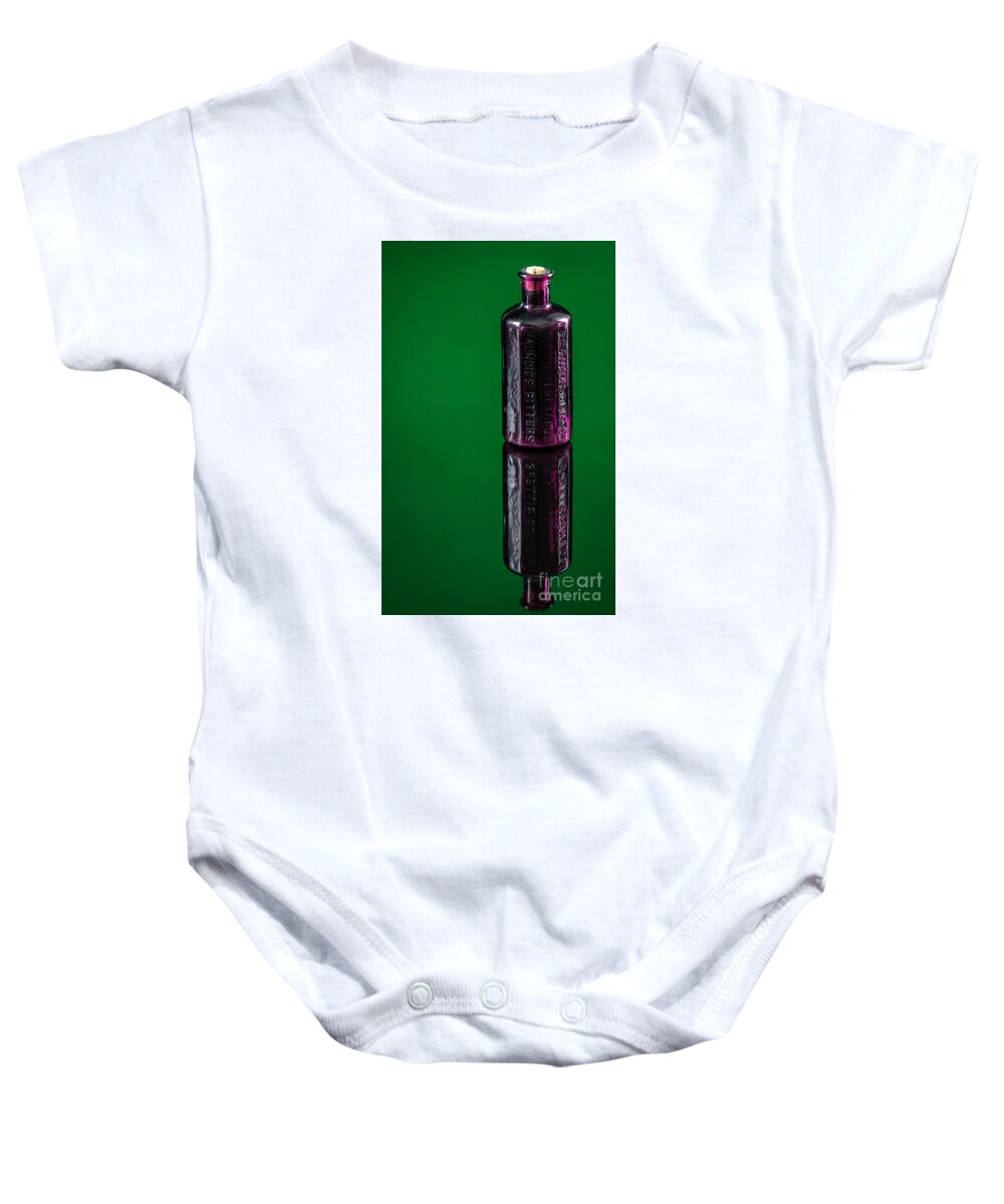 Bitters Baby Onesie featuring the photograph Bitters Jar by Shawn Jeffries