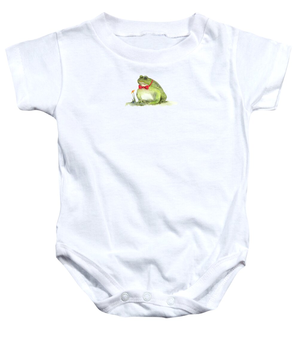 Frog Baby Onesie featuring the painting Blind Date by Amy Kirkpatrick