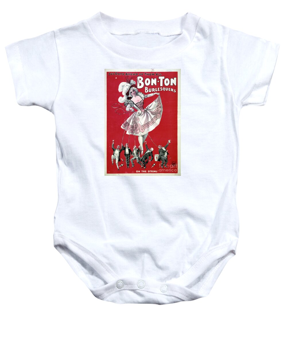 Burlesquers Baby Onesie featuring the photograph Bon Ton Burlesquers 365 days ahead of them all by Edward Fielding