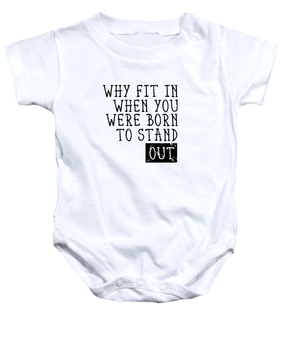 Abstract Baby Onesie featuring the photograph Born to Stand Out by Melanie Viola