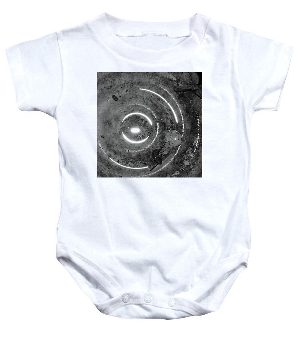 Circle Baby Onesie featuring the photograph Bottom of the Barrel by Ted Keller