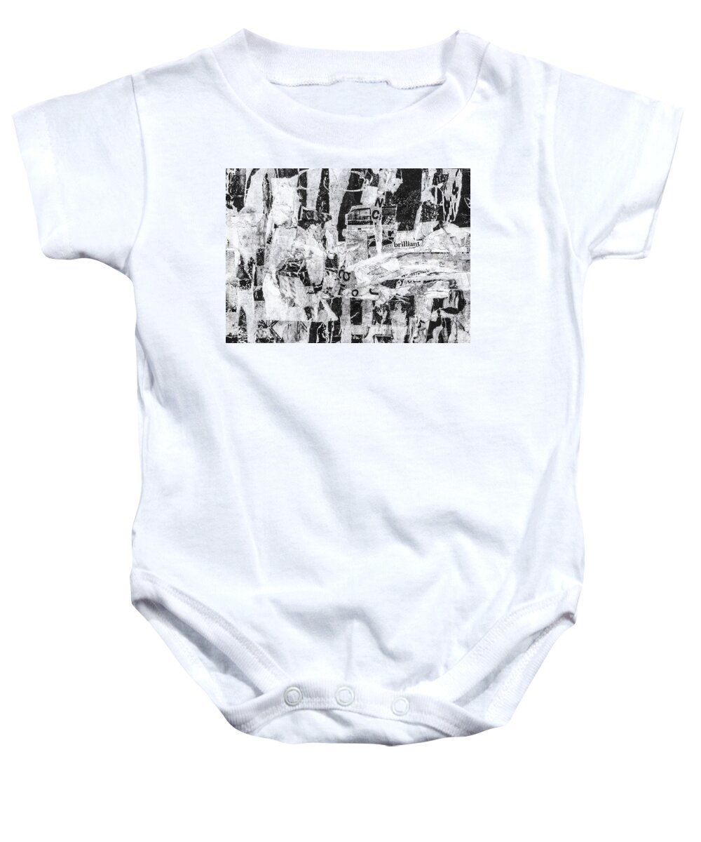 Collage Baby Onesie featuring the mixed media Brilliant by Roseanne Jones