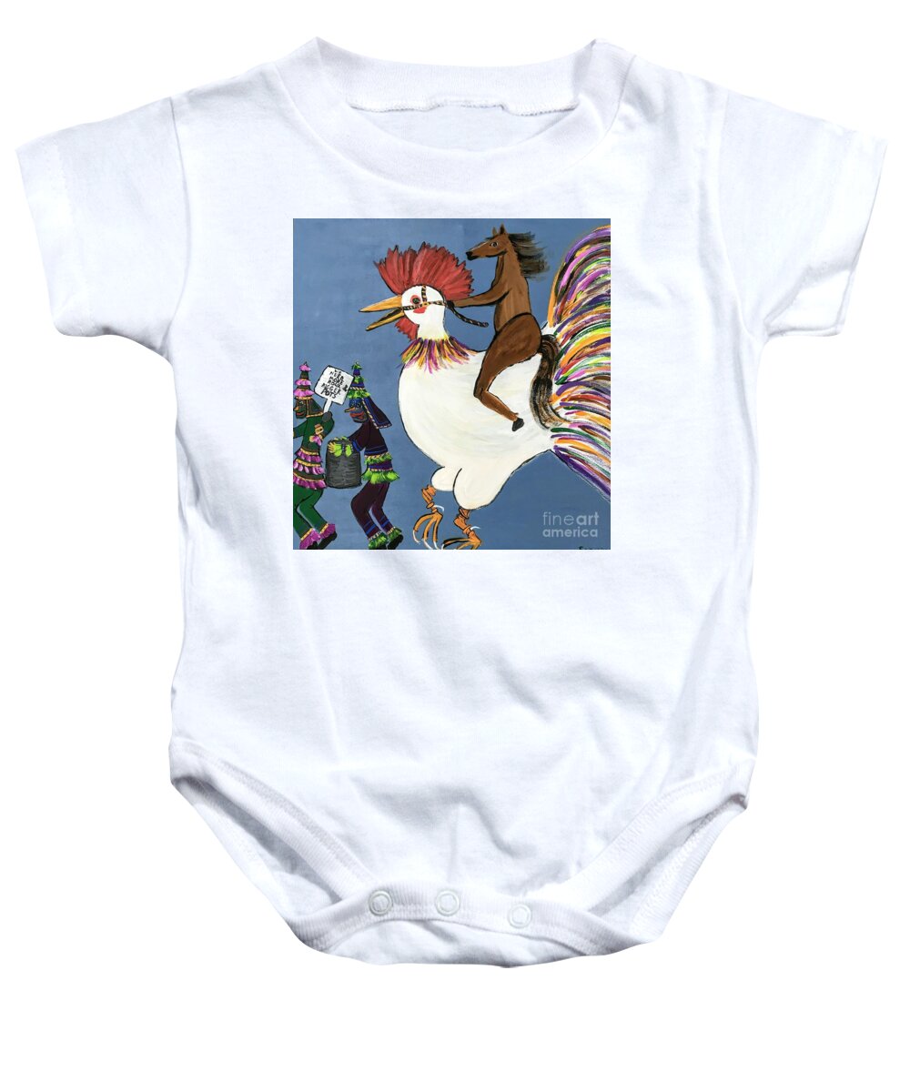 Bring More Roux And Bigger Pots Baby Onesie featuring the painting Bring More Roux and Bigger Pots by Seaux-N-Seau Soileau