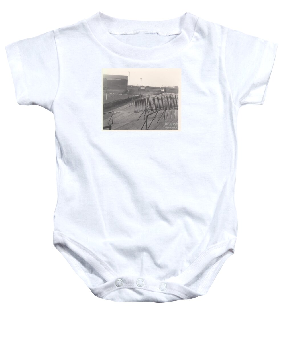  Baby Onesie featuring the photograph Bristol City - Ashton Gate - West End Stand 1 - October 1964 by Legendary Football Grounds