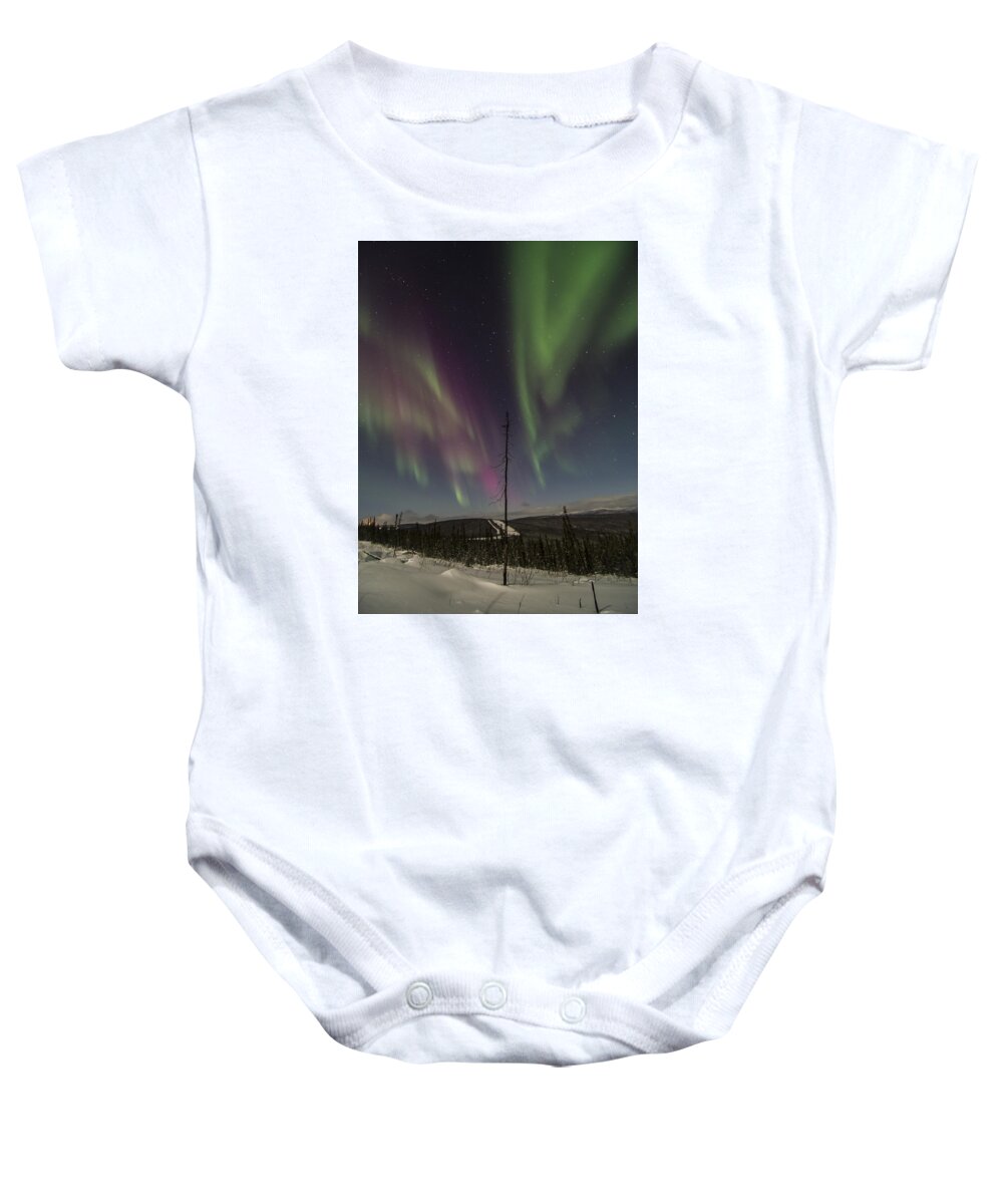 Aurora Borealis Baby Onesie featuring the photograph Butterfly Aurora by Ian Johnson