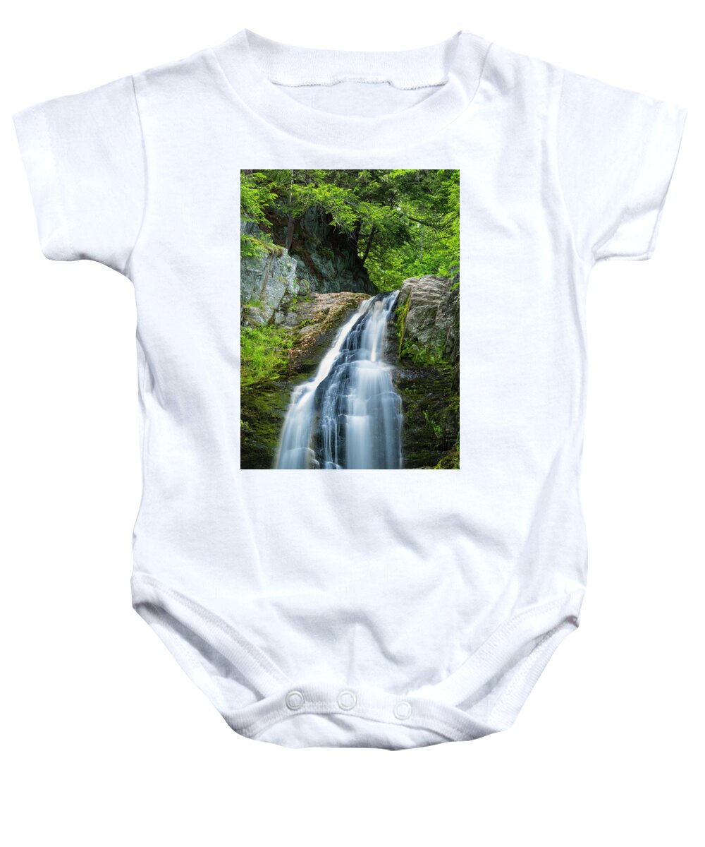 Maine Baby Onesie featuring the photograph Cascade Falls in South Portland in Maine by Ranjay Mitra