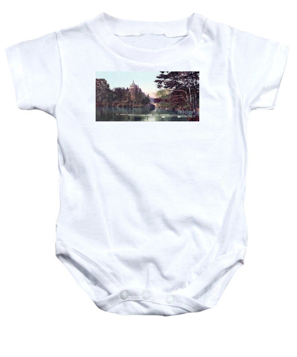 1901 Baby Onesie featuring the photograph Central Park, 1901. by Granger