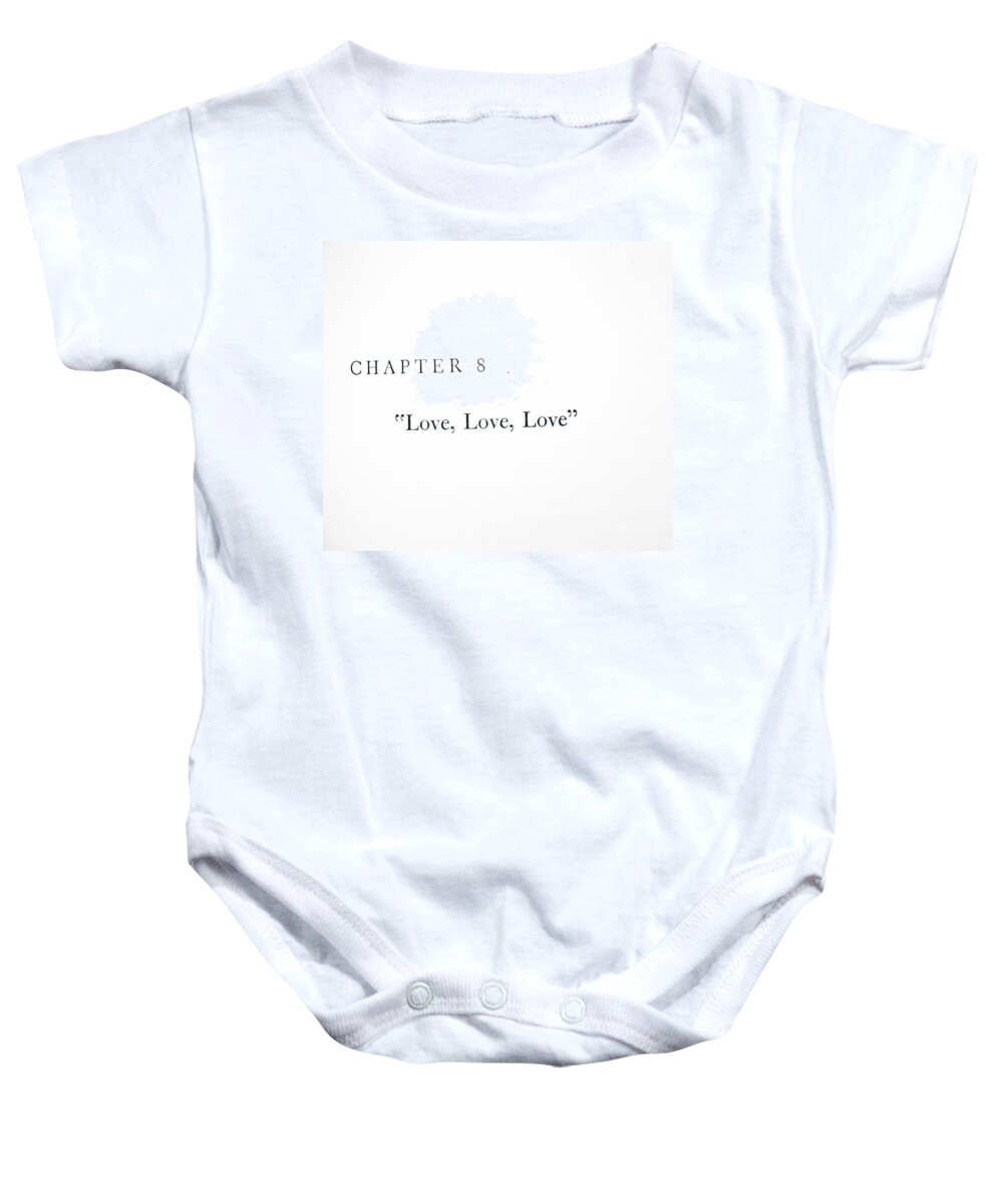 Phrases Baby Onesie featuring the photograph Chapter 8 Love Love Love squared by Toni Hopper