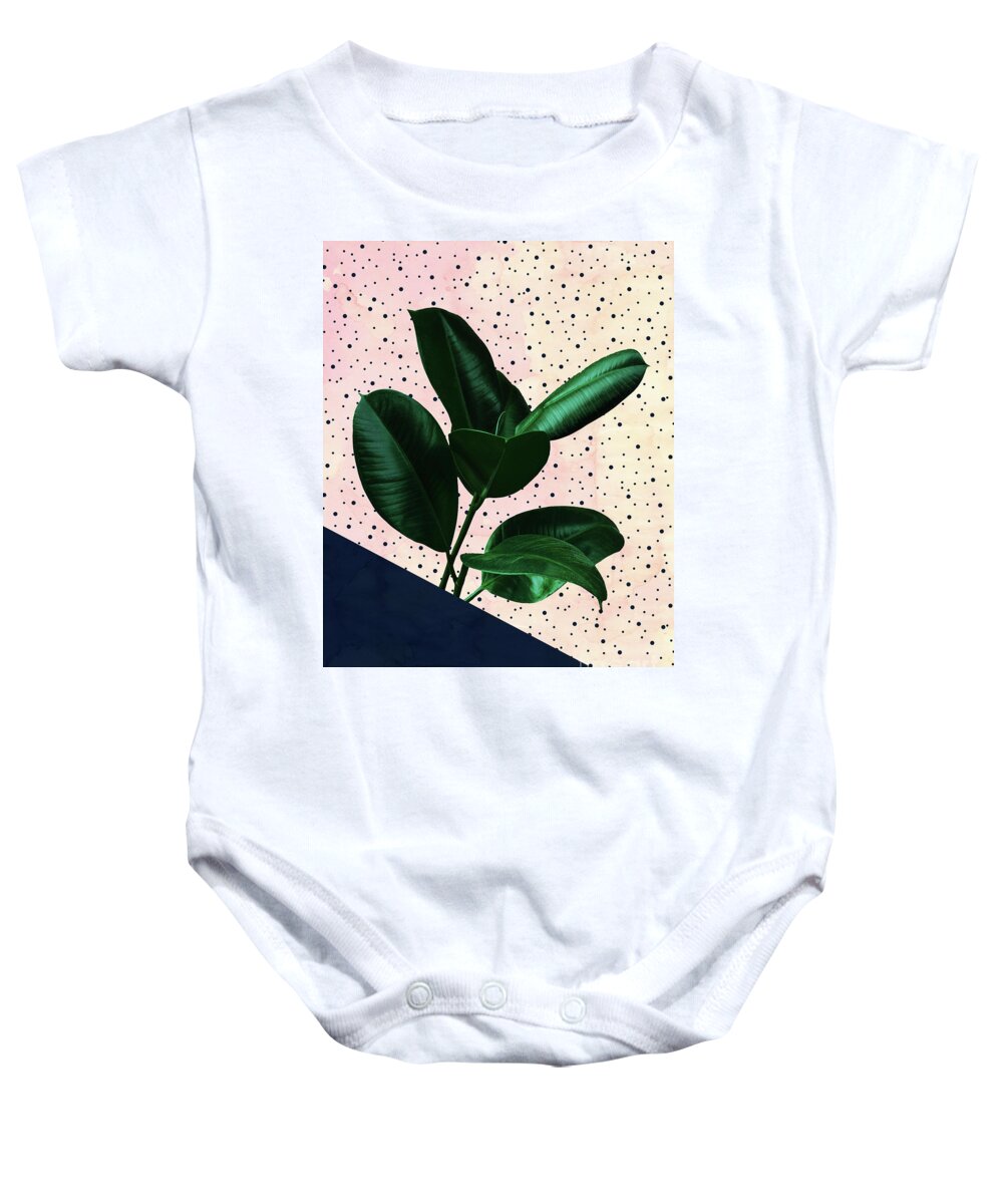 Chic Baby Onesie featuring the mixed media Chic Jungle by Emanuela Carratoni