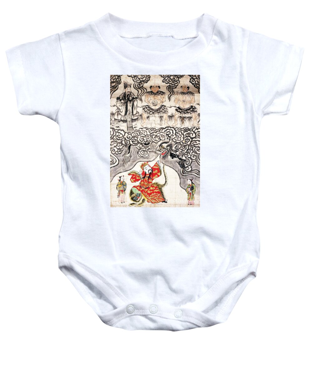 Historic Baby Onesie featuring the photograph Chinese Deities Of Medicine by Wellcome Images