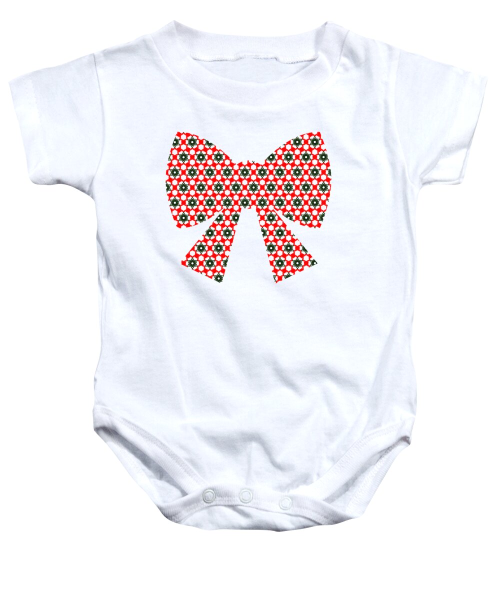 Christmas Baby Onesie featuring the digital art Christmas Paper Pattern by Becky Herrera