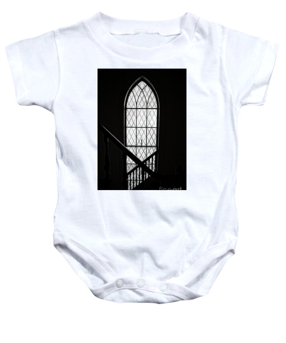 Church Baby Onesie featuring the photograph Church Window by Alana Ranney