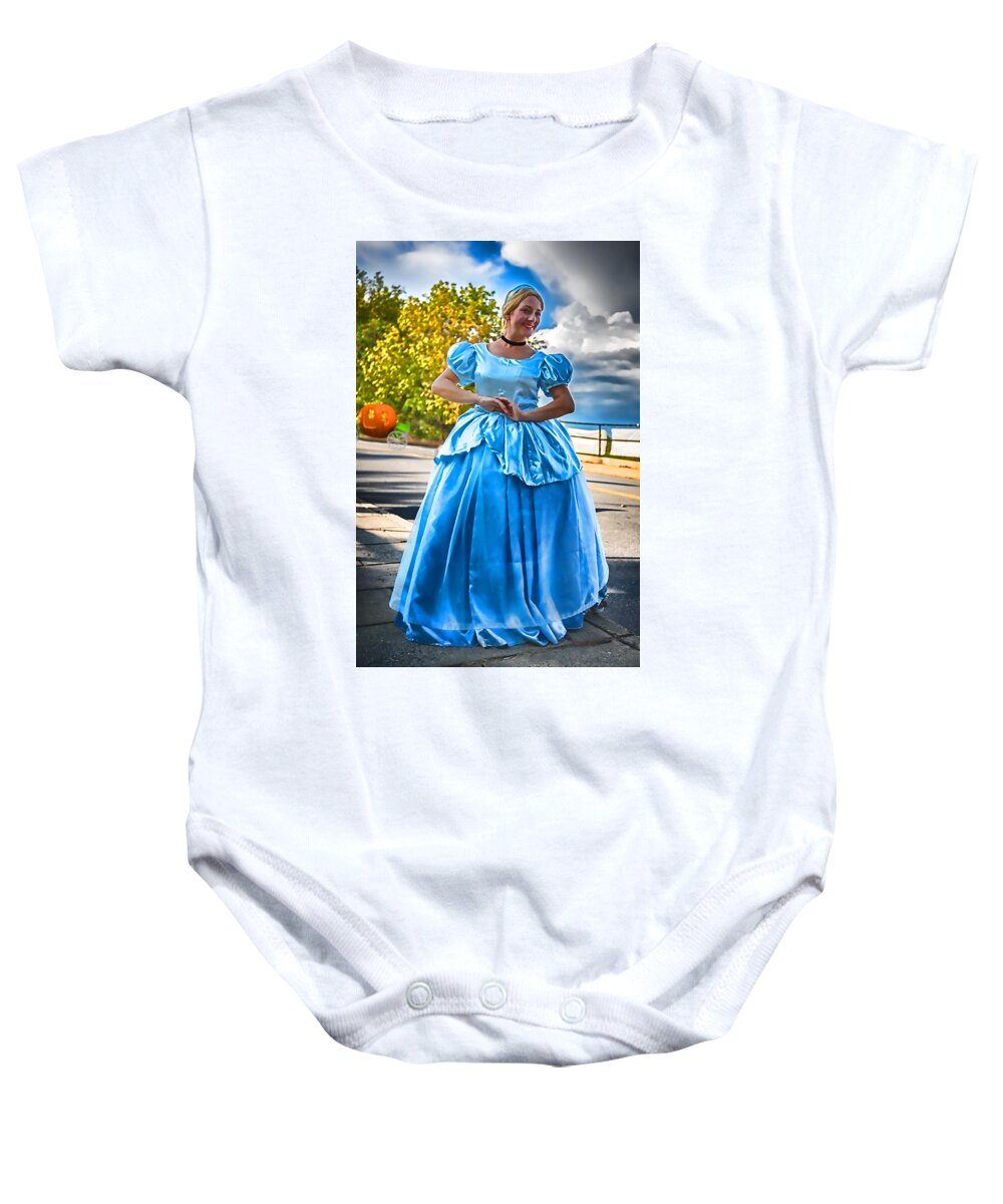 Laughs Baby Onesie featuring the digital art Cinderella and Her Carriage by John Haldane