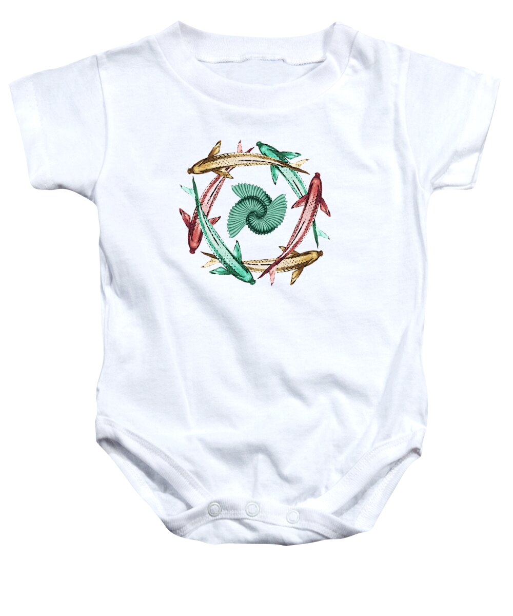Nature Baby Onesie featuring the digital art Circle by Deborah Smith