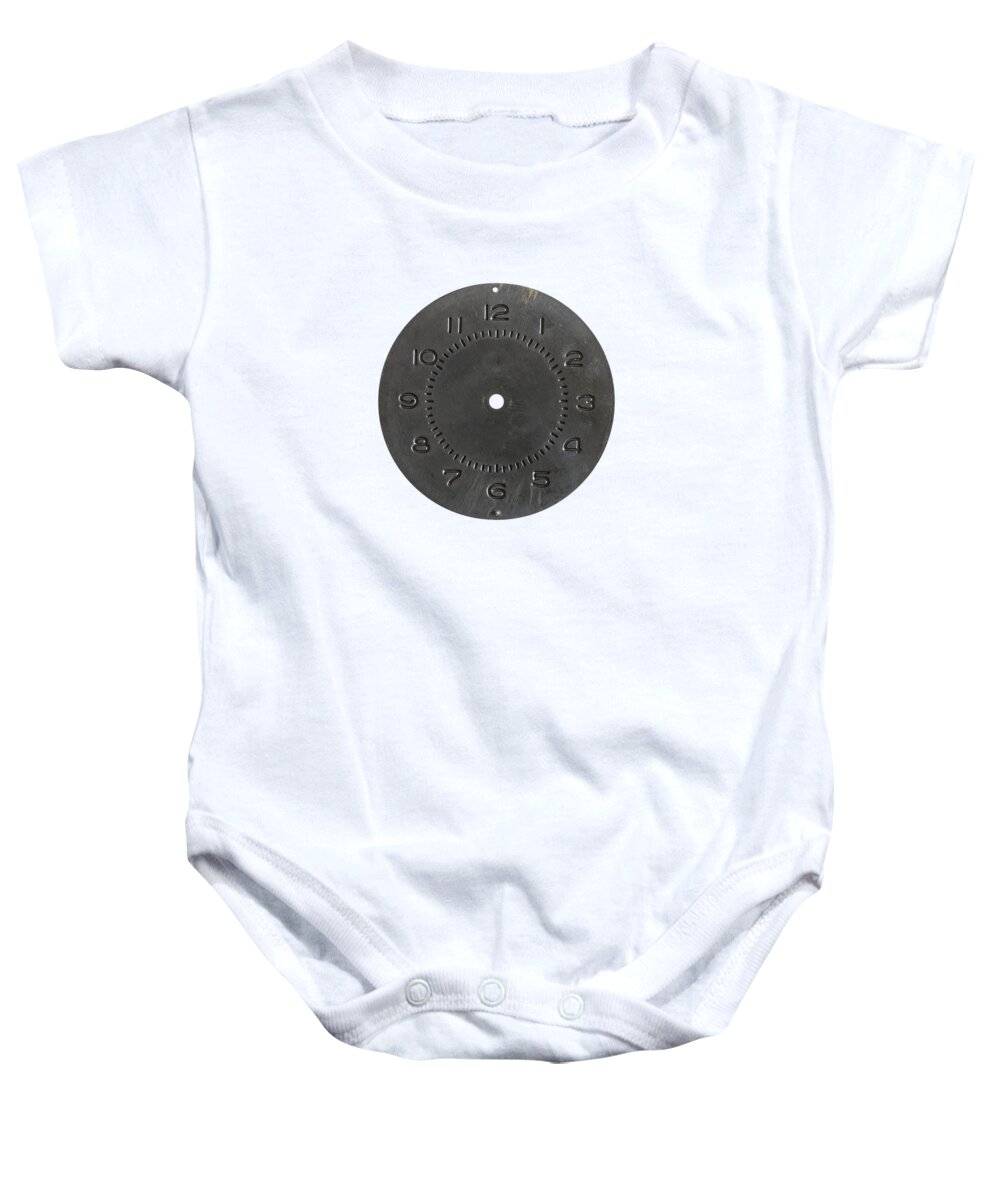 Clockface Baby Onesie featuring the photograph Clockface by Michal Boubin