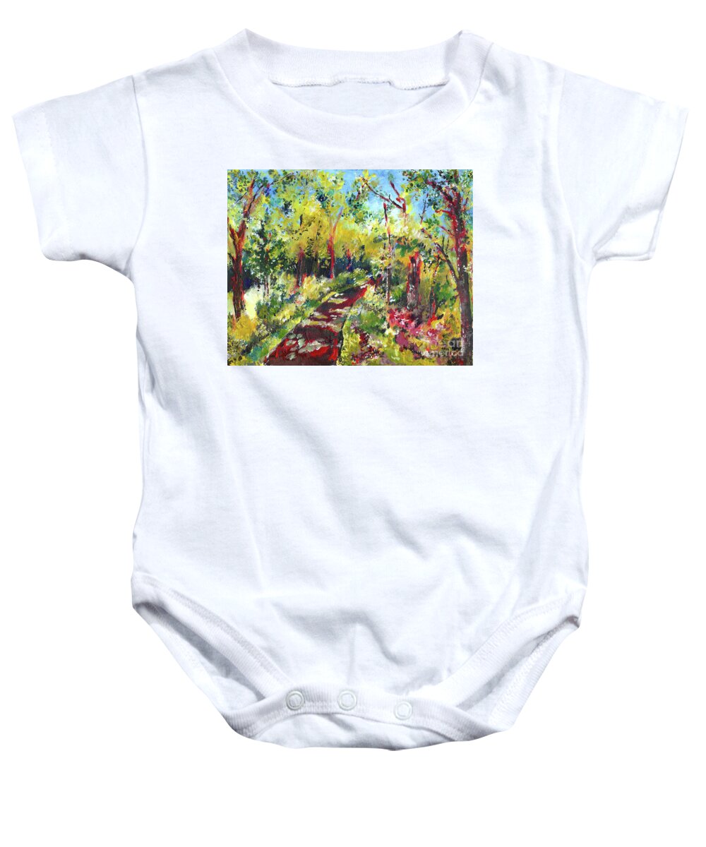 Nature Baby Onesie featuring the painting Come With Me by Joseph A Langley