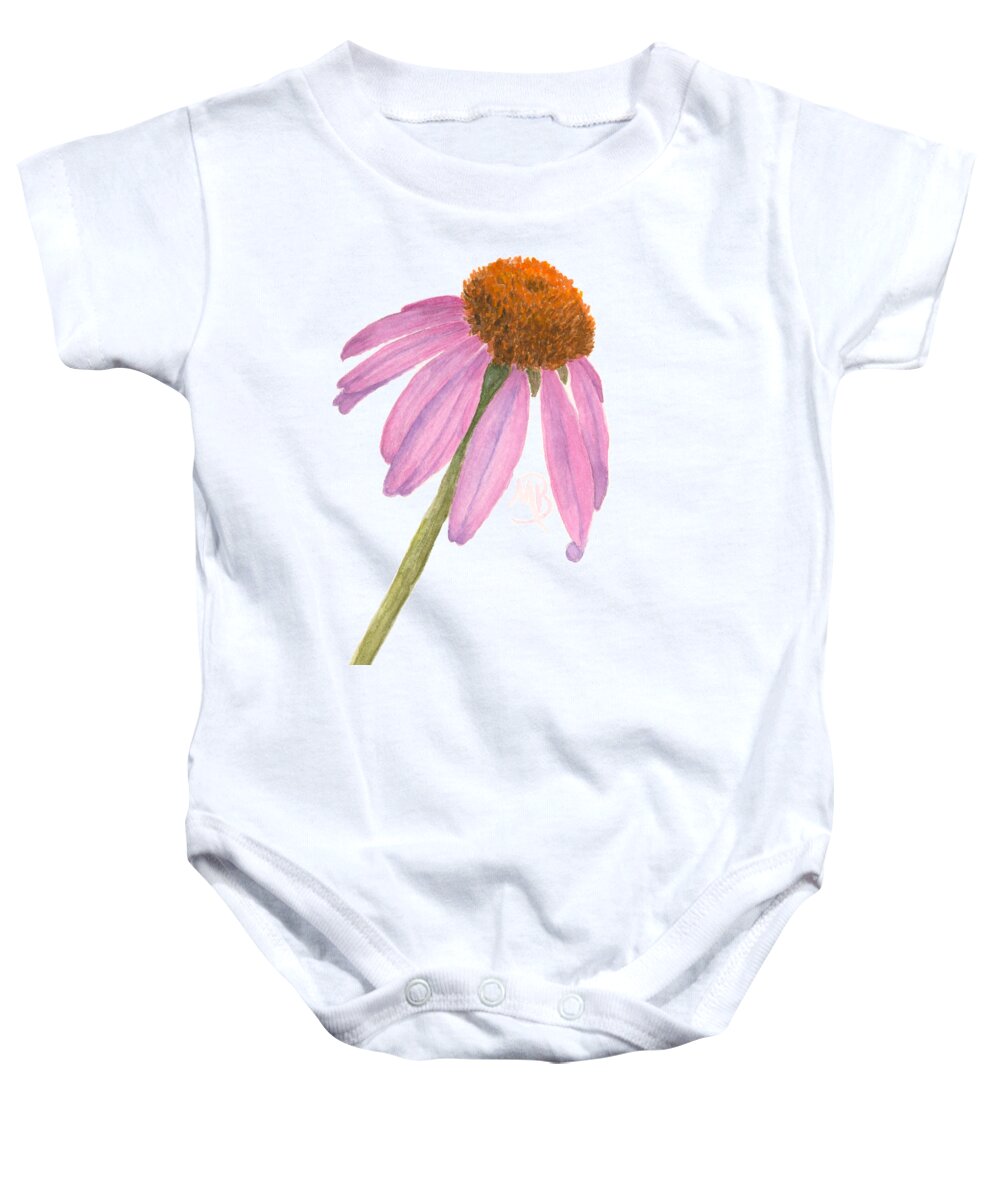 Flower Baby Onesie featuring the painting Coneflower by Monica Burnette
