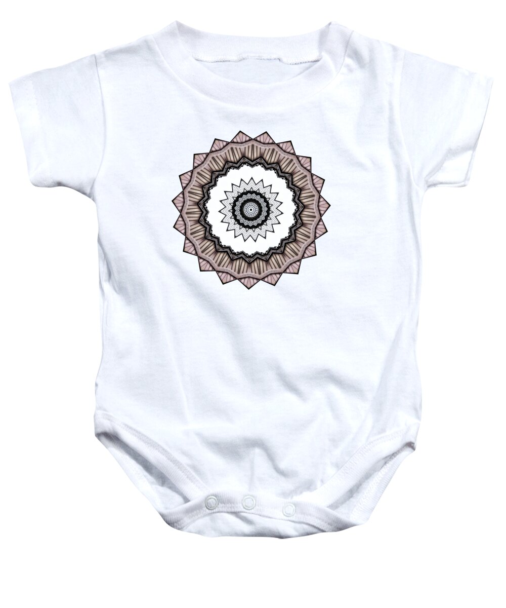 Digital Art Baby Onesie featuring the photograph Construction Mandala by Kaye Menner by Kaye Menner