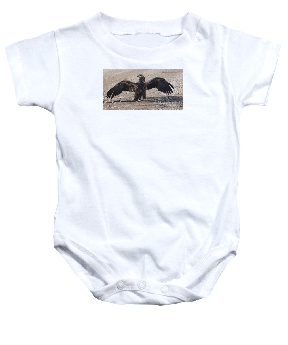 Eagle Baby Onesie featuring the photograph Cool At Last by Vivian Martin