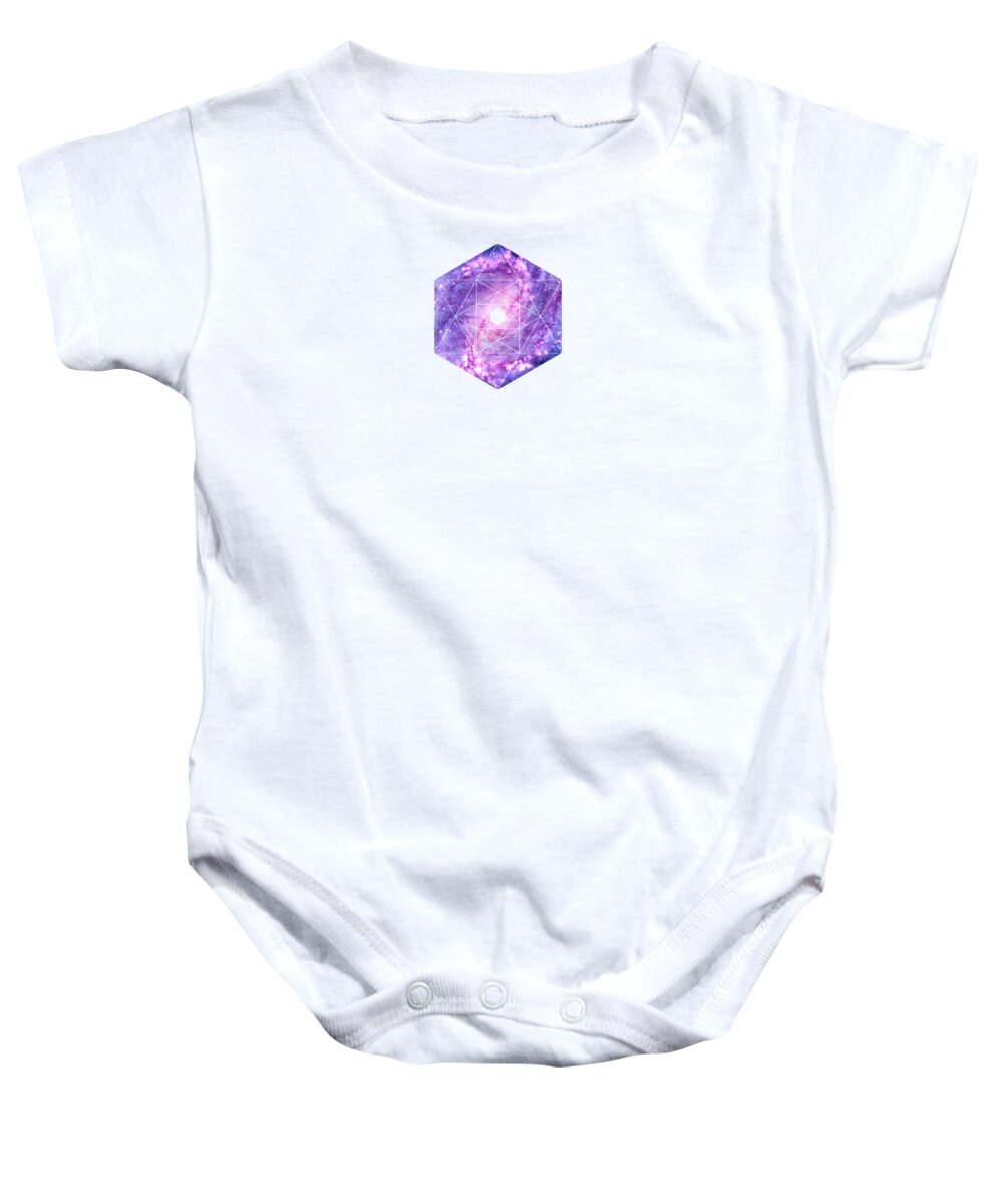 Tilt Shift Baby Onesie featuring the photograph Cosmic vacuum cleaner Spiral Galaxy M83 by Philipp Rietz