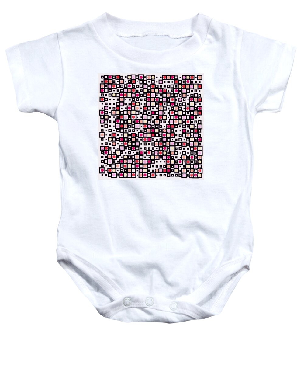 Pattern Art By Gull G Baby Onesie featuring the painting Decorative Art 5614 by Gull G