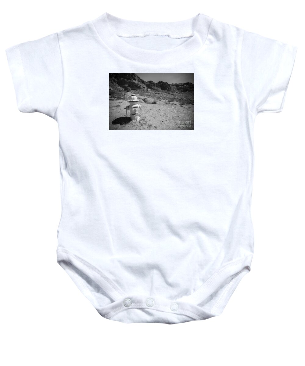 Photography Baby Onesie featuring the photograph Desert Fire Hydrant by Daniel Knighton