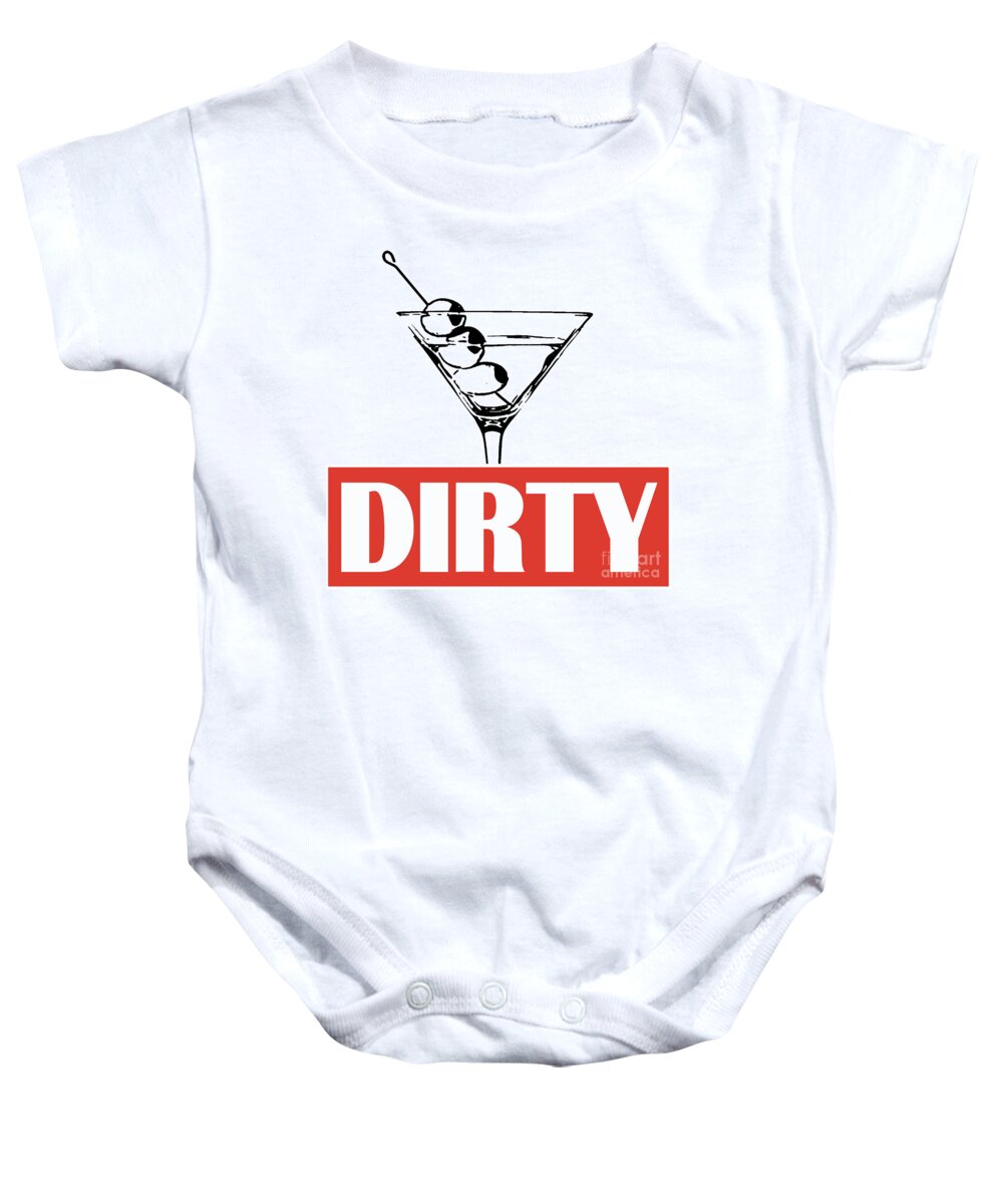Olive Baby Onesie featuring the photograph Dirty Martini by Edward Fielding