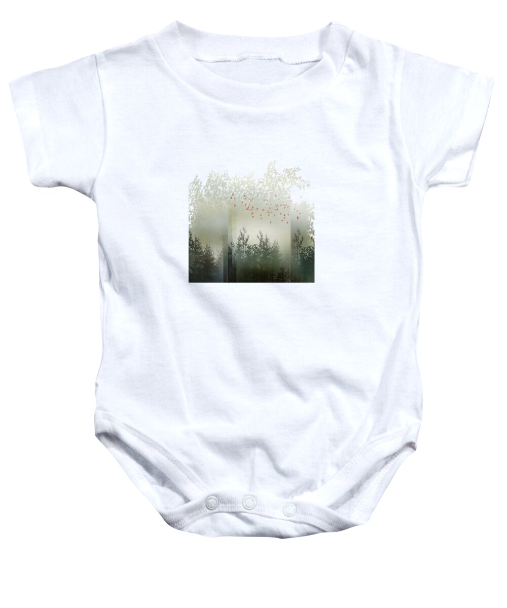 Landscape Baby Onesie featuring the digital art DreamState by Katherine Smit