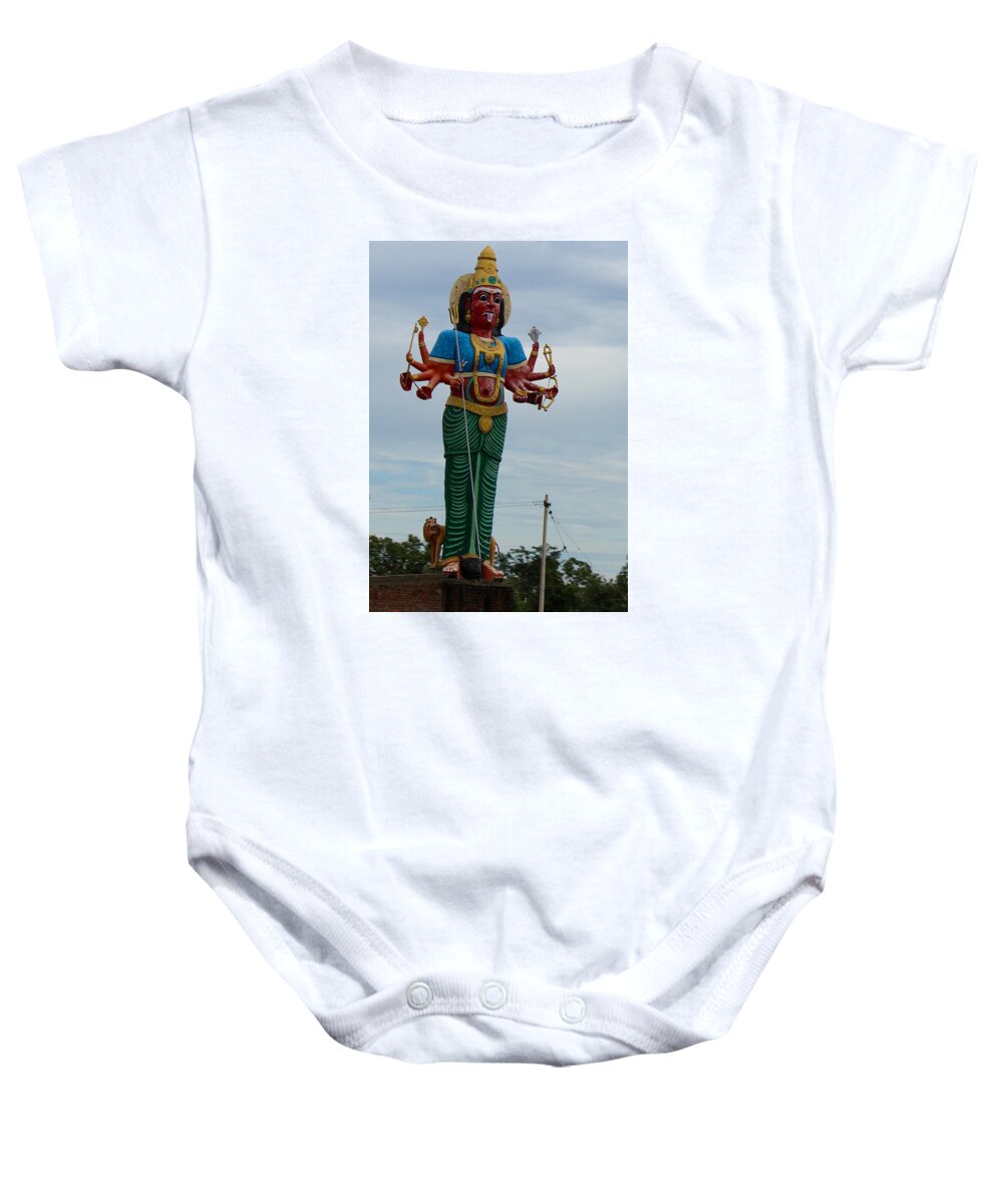 Durga Baby Onesie featuring the photograph Durga on Route to Madurai by Jennifer Mazzucco
