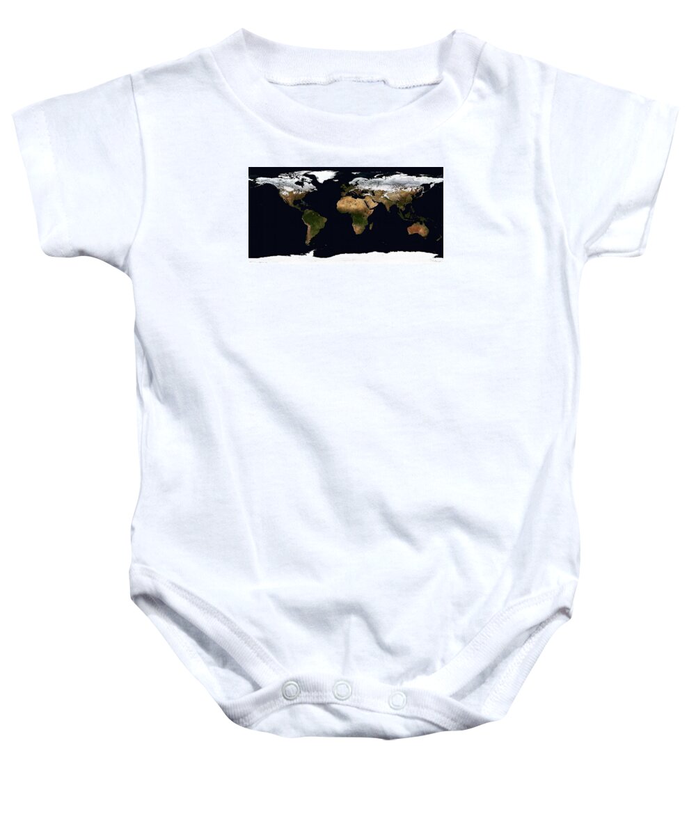 Map Baby Onesie featuring the photograph Earth Map by DB Hayes