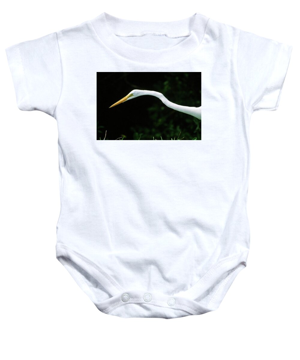 Egret Baby Onesie featuring the photograph Egret 1 by Ted Keller