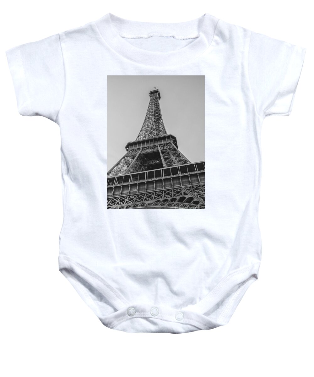 Paris Baby Onesie featuring the photograph Eiffel tower Paris by Patricia Hofmeester