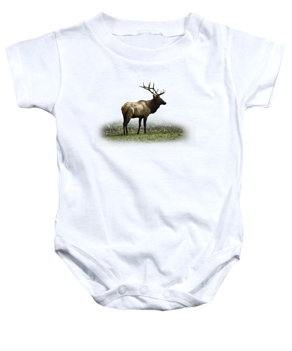 Elk Baby Onesie featuring the photograph Elk III by Debra and Dave Vanderlaan
