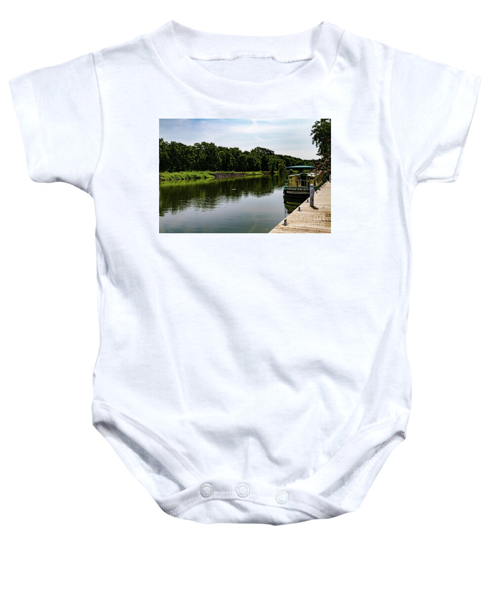 Erie Baby Onesie featuring the photograph Erie Canal Rest Stop by William Norton