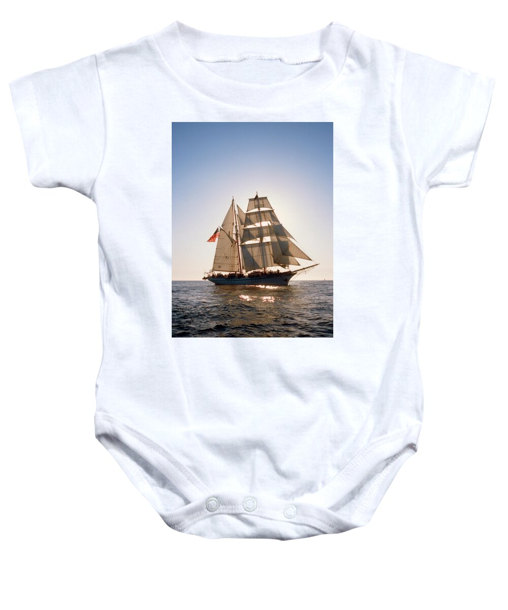 Mast Baby Onesie featuring the photograph Exy Johnson Backlit by Cliff Wassmann