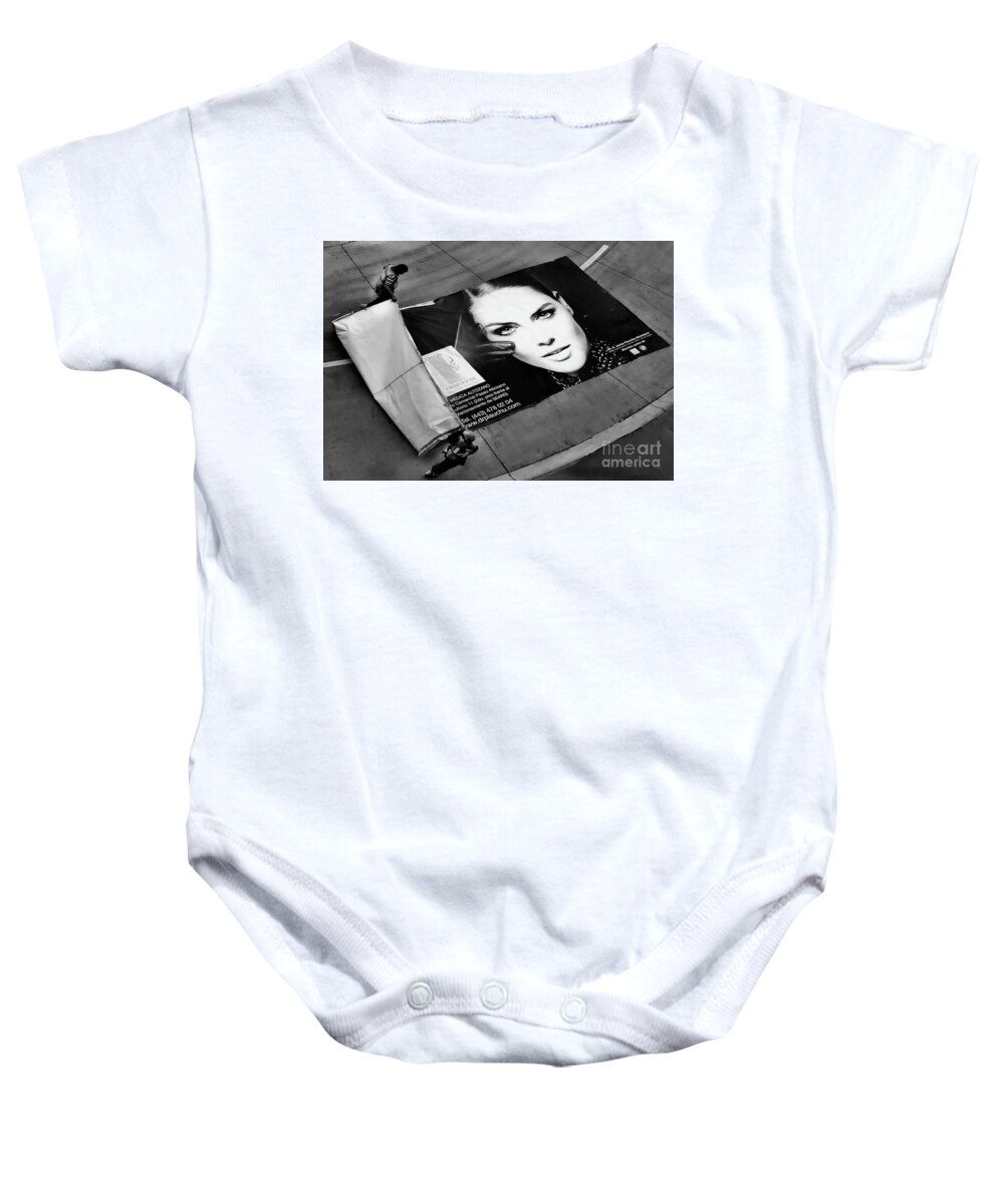 Face Baby Onesie featuring the photograph Face On The Floor by Barry Weiss