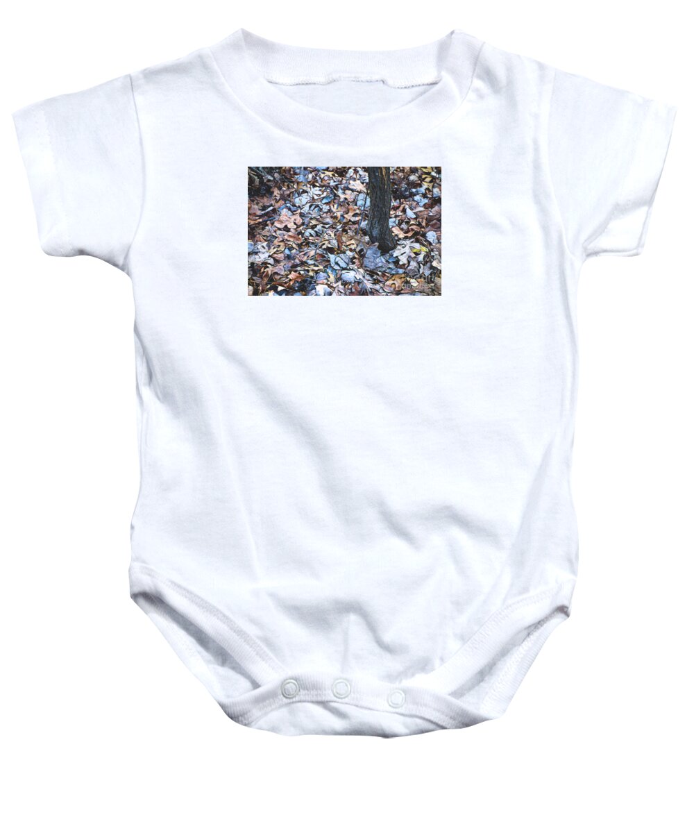 Leaves Baby Onesie featuring the photograph Fallen #1 by Patti Schulze