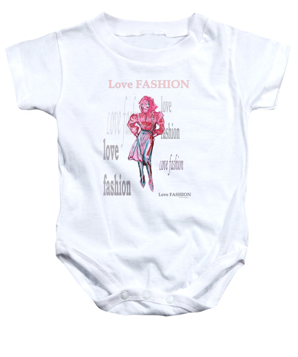 Fashion Baby Onesie featuring the painting Fashion by Tom Conway