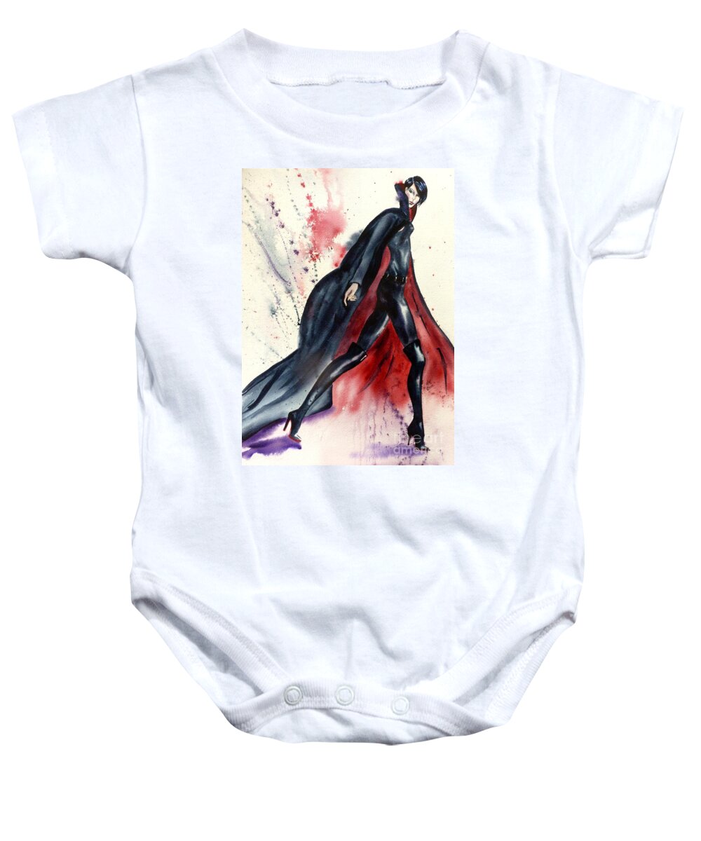 Vogue Baby Onesie featuring the painting Fearless by Michal Madison