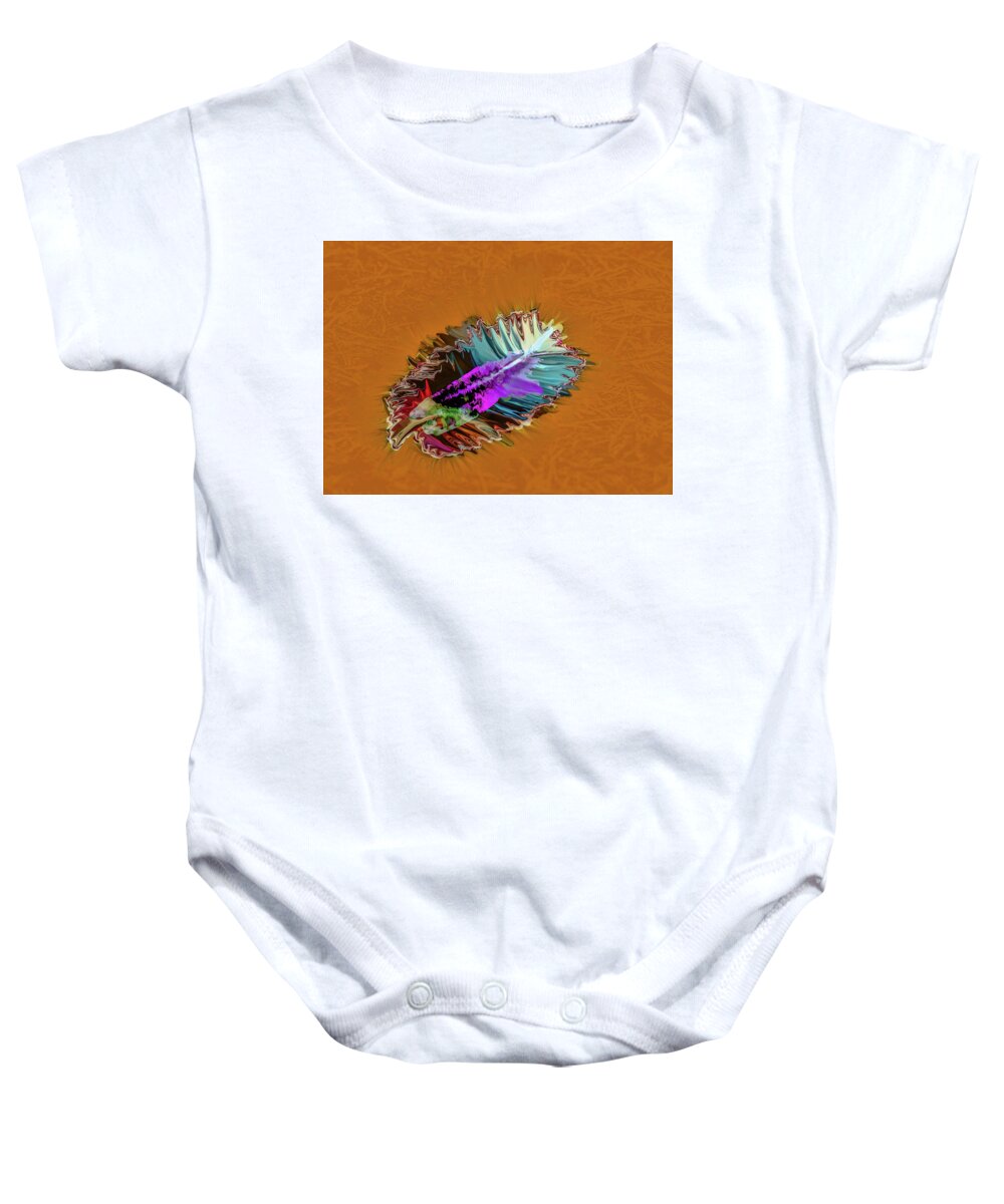 Feather Baby Onesie featuring the digital art Feather #h8 by Leif Sohlman