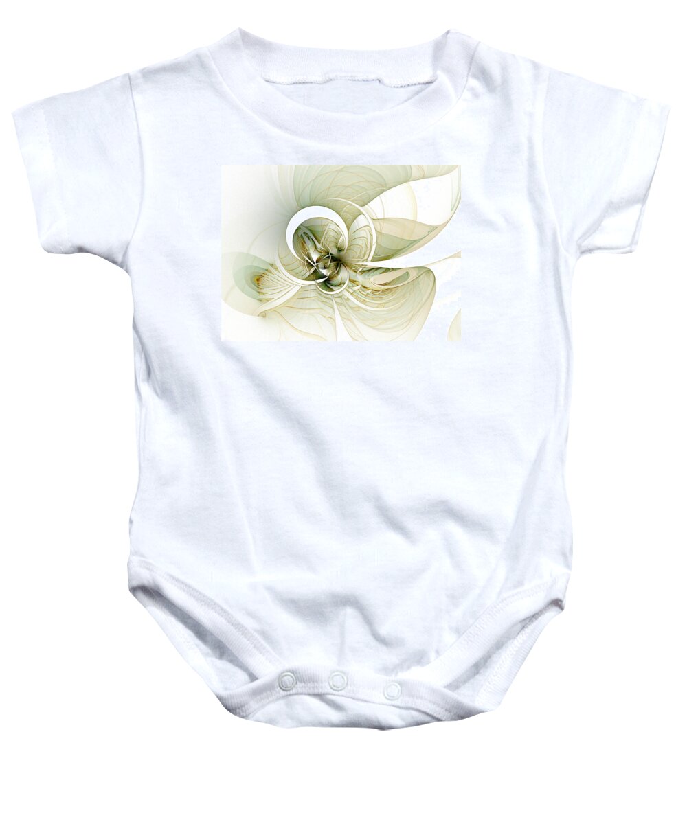 Digital Art Baby Onesie featuring the digital art Feather Your Nest by Amanda Moore