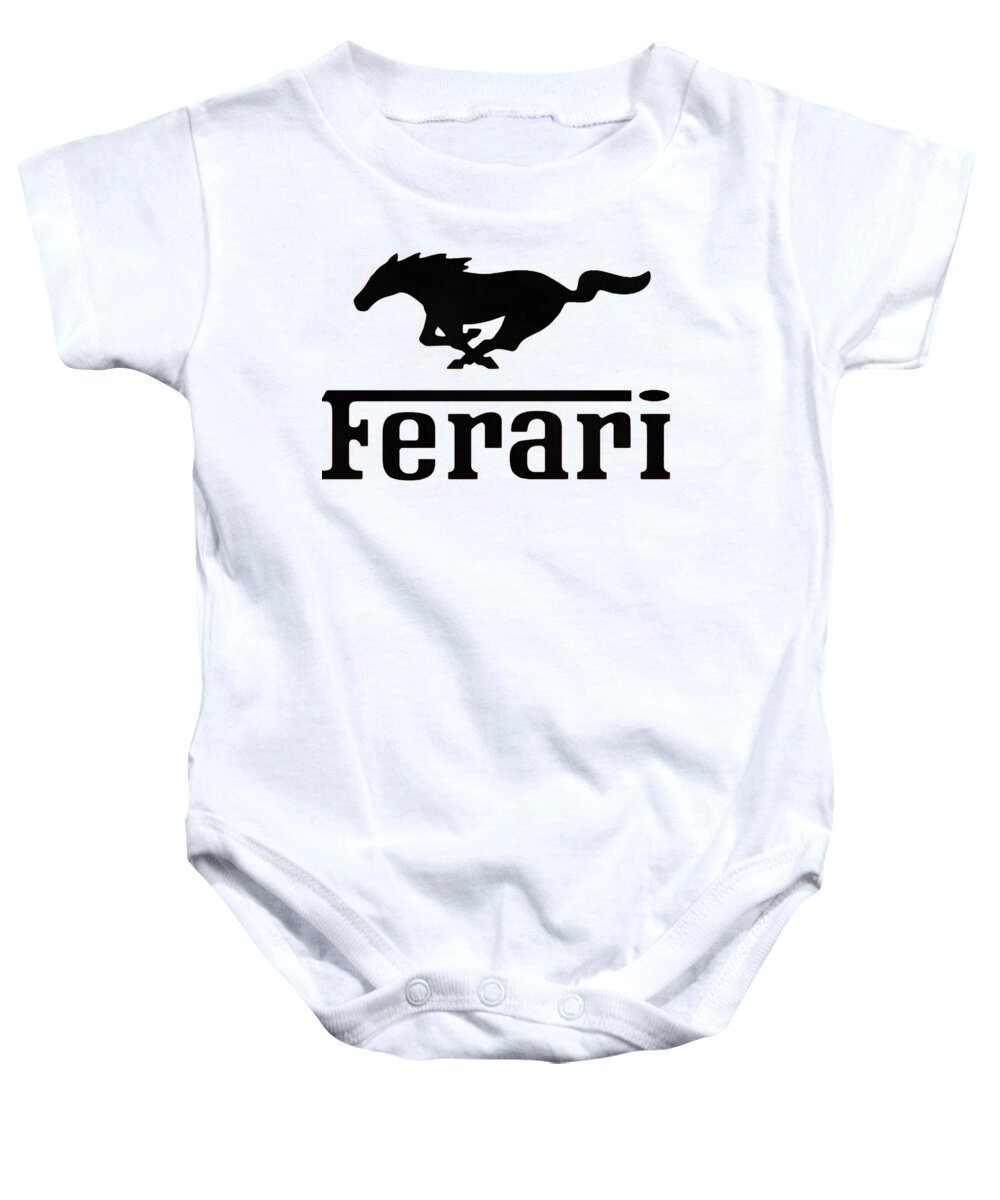 Ferrari Baby Onesie featuring the digital art Ferari by Kesha Ursula