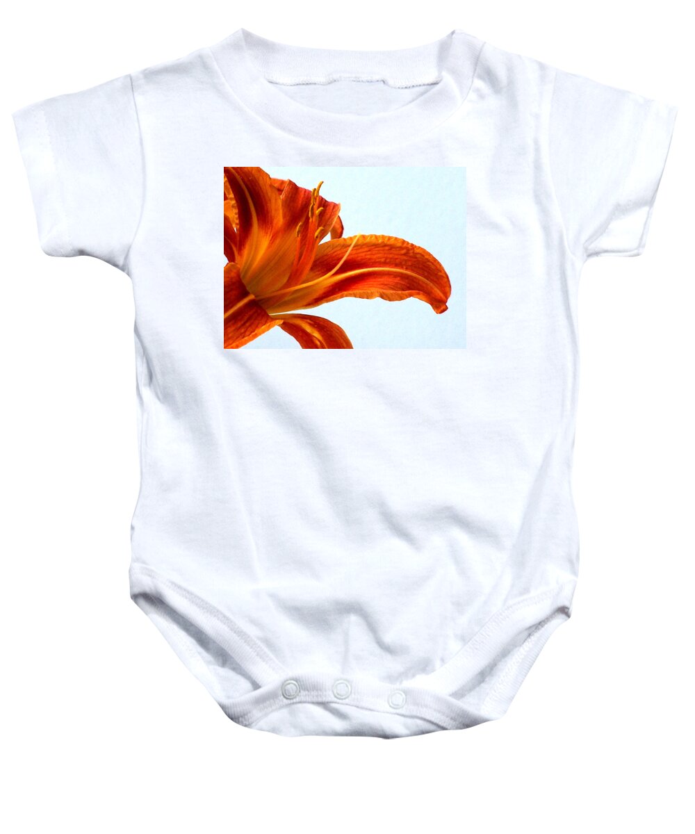 Abstract Baby Onesie featuring the photograph Fighting Tiger by Steven Huszar