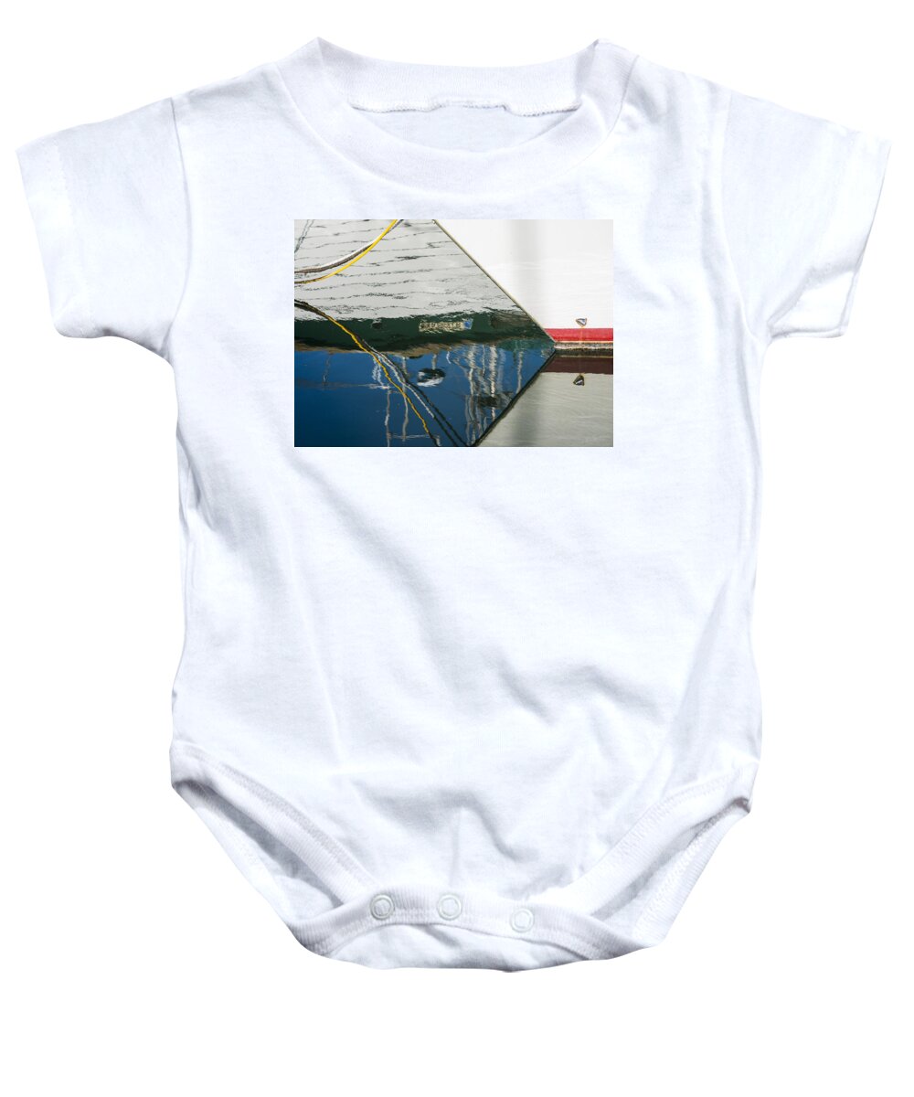 Reflection Baby Onesie featuring the photograph Fishing Boats by Robert Potts