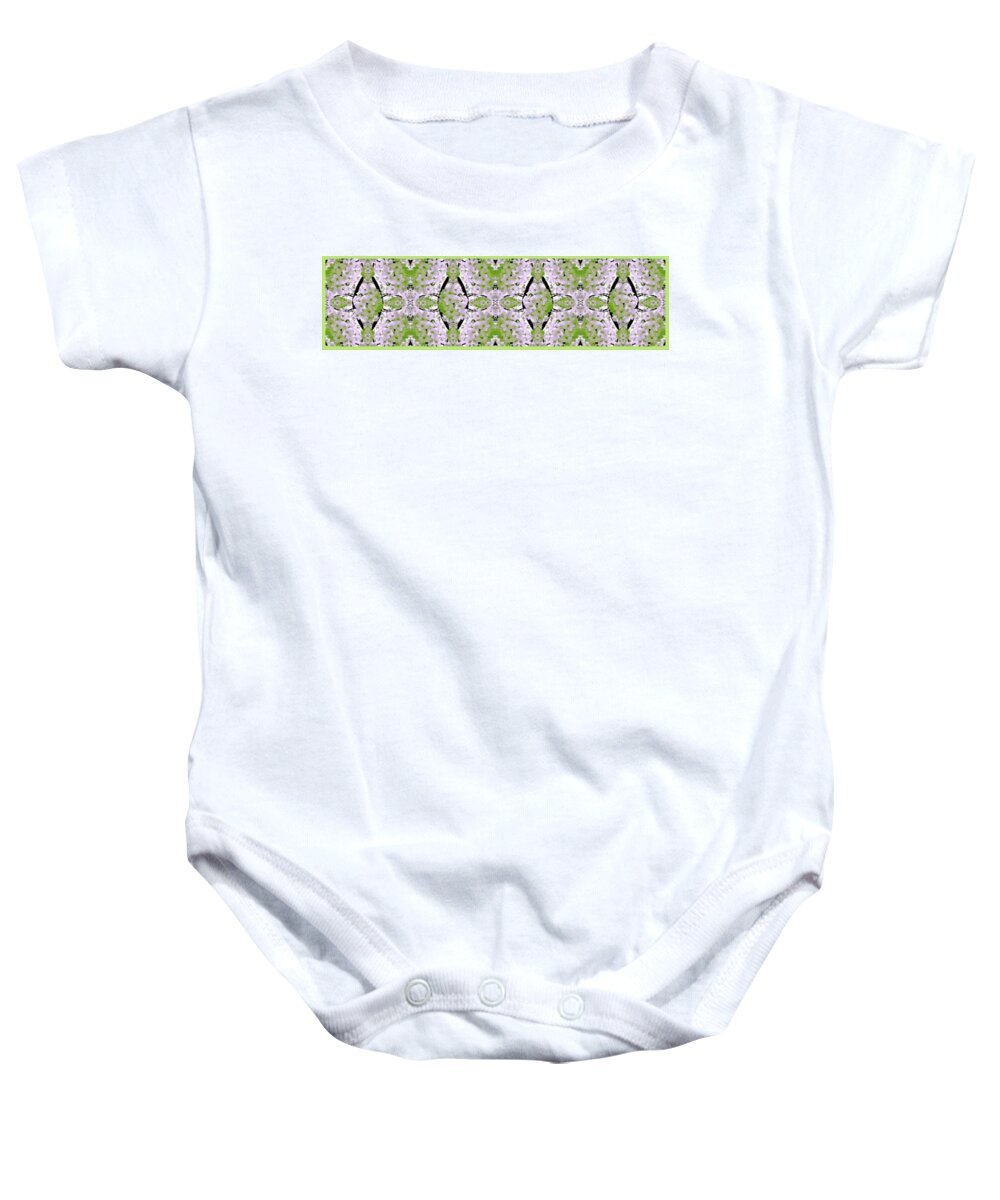 Collage Baby Onesie featuring the painting Foral Mural by Bruce Nutting
