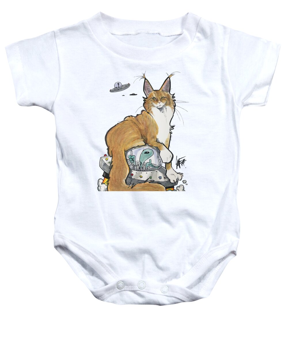 Ford Baby Onesie featuring the drawing Ford 4011 by Canine Caricatures By John LaFree