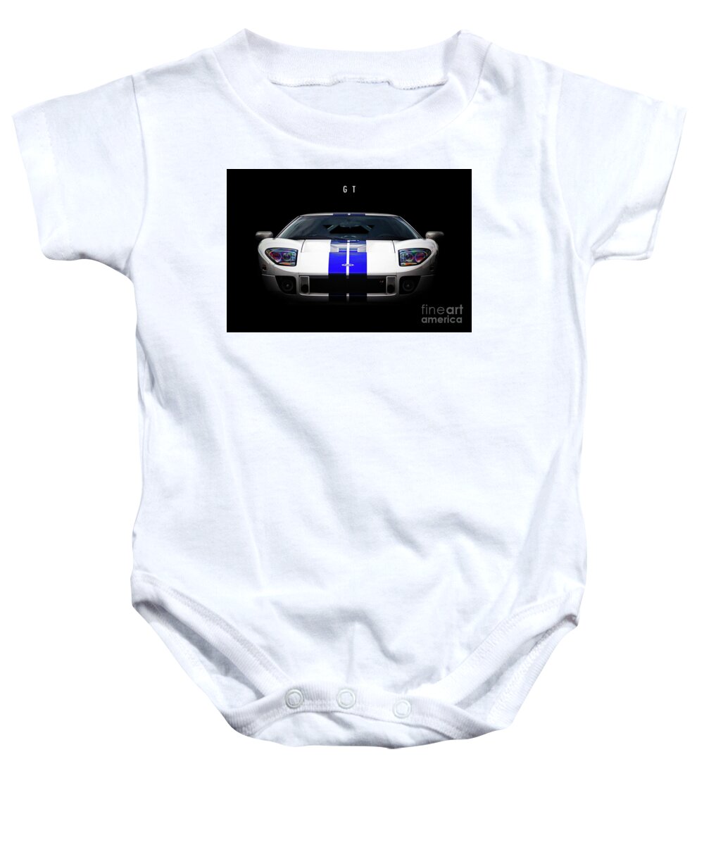 Ford Baby Onesie featuring the digital art Ford GT by Airpower Art