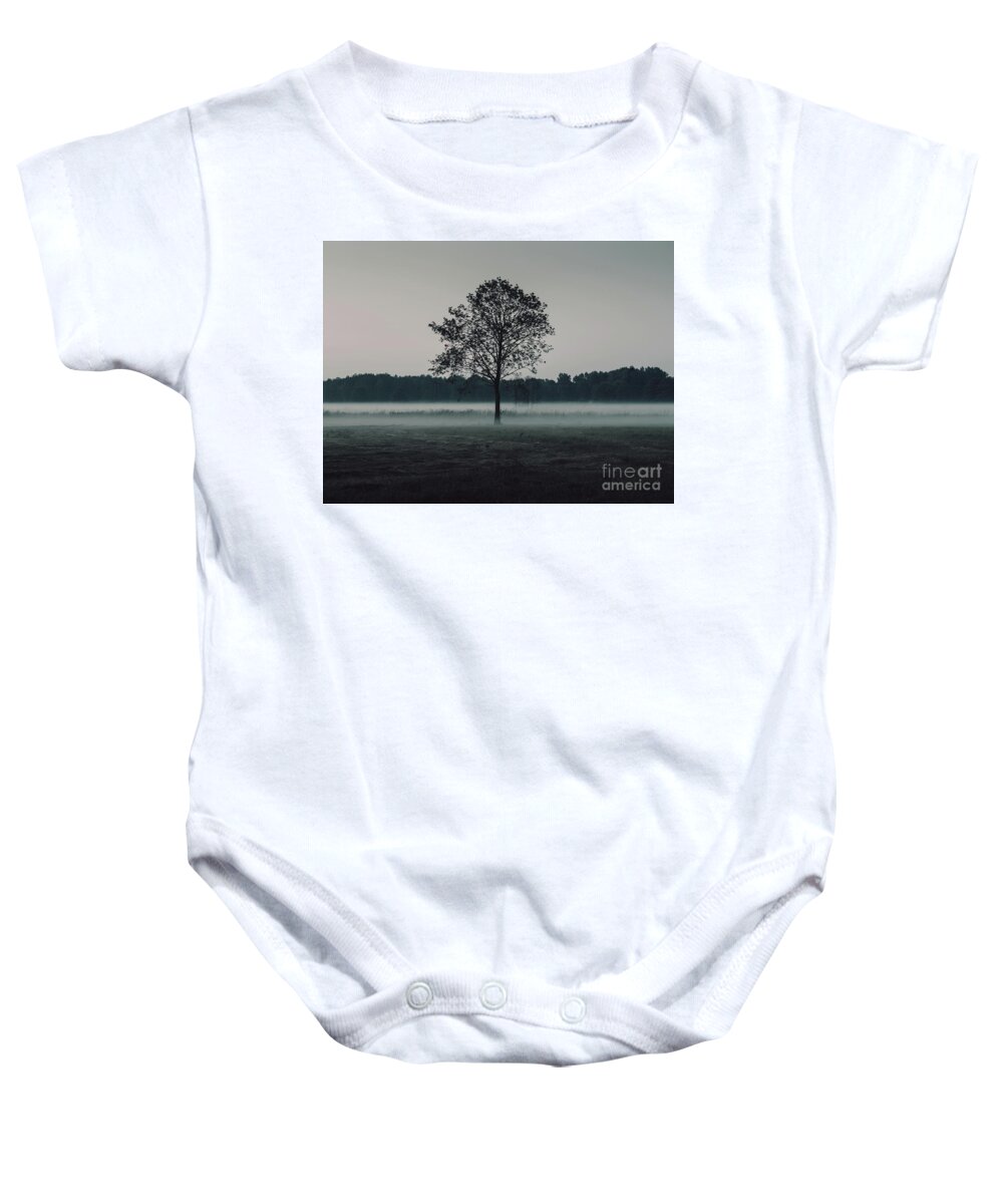 Photography Baby Onesie featuring the photograph Forest Fog by MGL Meiklejohn Graphics Licensing